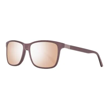 HELLY HANSEN Plastic Rectangular Sunglasses Men's Brown
