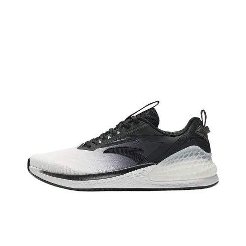 Anta C37+ Cushioning Breathable Lightweight Low Top Casual Running Shoes Men's Black White