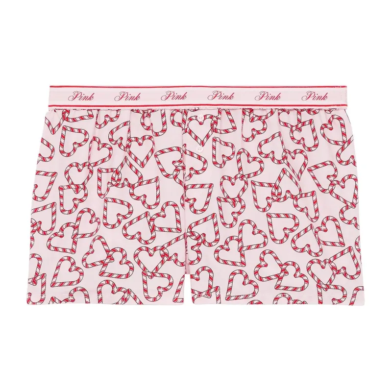 Victoria's Secret PINK Flannel Boxy Pajama Shorts / PTWRCCH Pajama Pants Women's Pink-0
