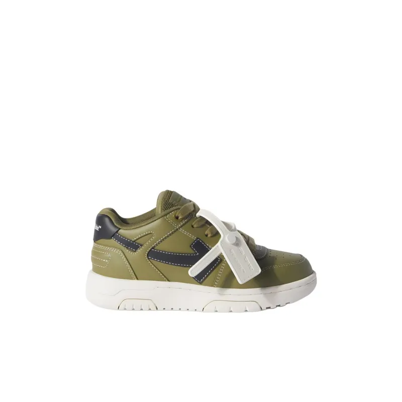OFF-WHITE Out Of Office Low-Top Kids Lifestyle Shoes Green Kids'-1