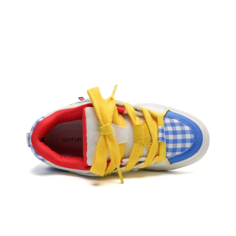 7 SEVFUN Low-Top Skateboard Shoes Unisex Strawberry Pink-32