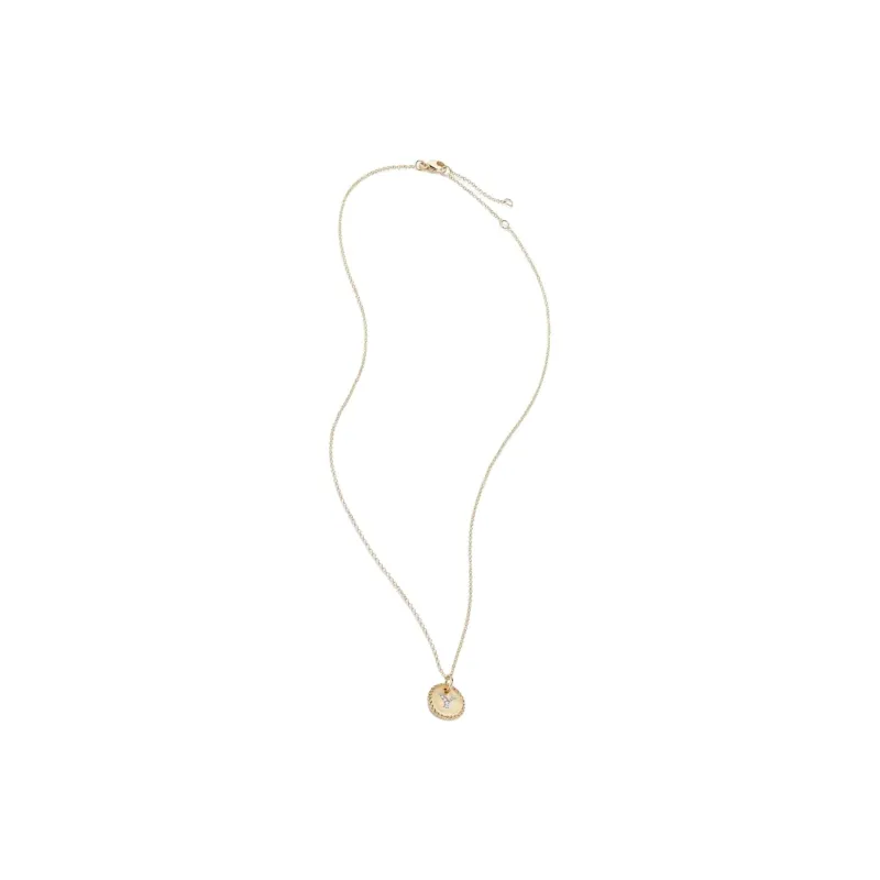 David Yurman 18kt Yellow Gold Z Initial Charm Diamond Necklace-1
