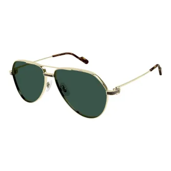 CARTIER Metal Aviator Sunglasses Men's Gold