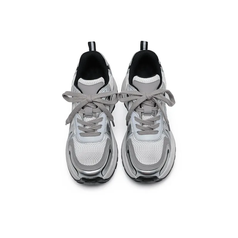 ΛOLUNKΛ Low Top Chunky Sneakers Unisex Silver-9
