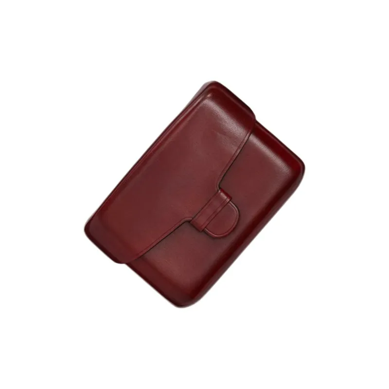 Lemaire Cow Leather Card Holder Women's Brick Red-1