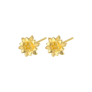 Hi There S999 Fine Silver Stud Earrings Women's