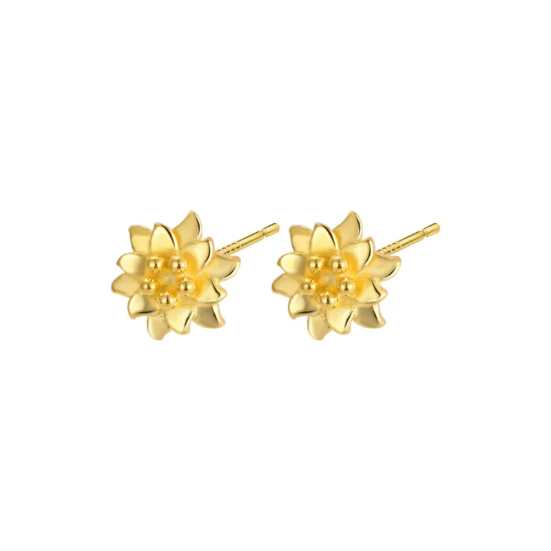 Hi There S999 Fine Silver Stud Earrings Women's-0