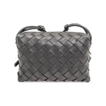 Bottega Veneta LOOP Lambskin Camera Bag Handheld Crossbody Bag Shoulder Bag Mini Women's Gray