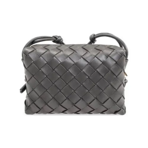 Bottega Veneta LOOP Lambskin Camera Bag Handheld Crossbody Bag Shoulder Bag Mini Women's Gray