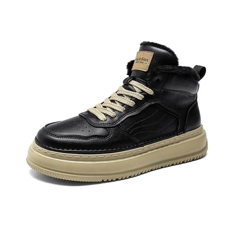 Mulinsen Anti Slip And Wear Resistant Height Increasing High Top Casual Shoes Men's-6