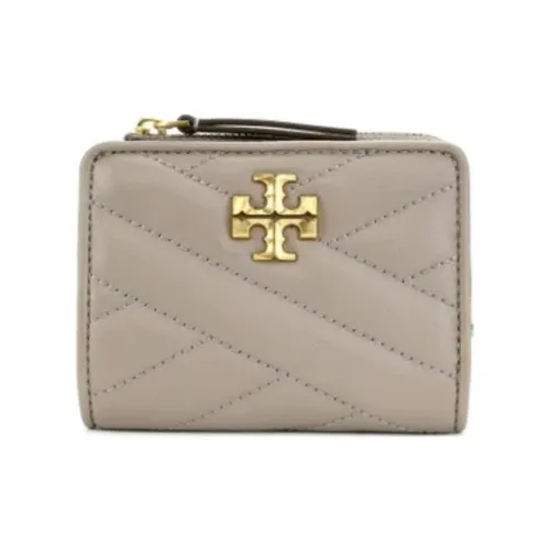 TORY BURCH Kira Nappa Leather Wallet Women's Heron Gray