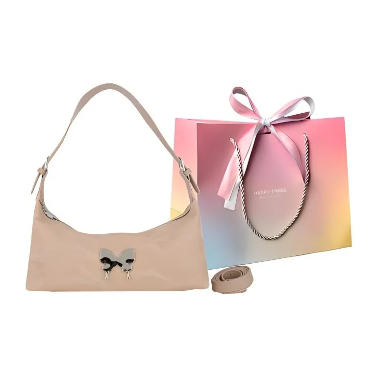 Yalu PU Handbag Shoulder Bag Crossbody Bag Women's Ecru/Black/Pink/Khaki-9