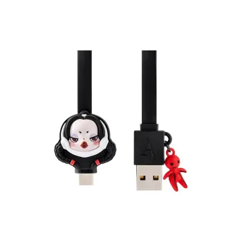 POP MART The Addams Family 100cm One Drag One USB-A To Tpye-CA To Lightning IPhone Android Type-C Charging Cables