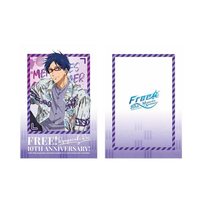 MOUXUYY Makoto Tachibana, Haruka Nanase Free 10th Anniversary Commemoration, Swim Men's Role Laser Photo Cards-23