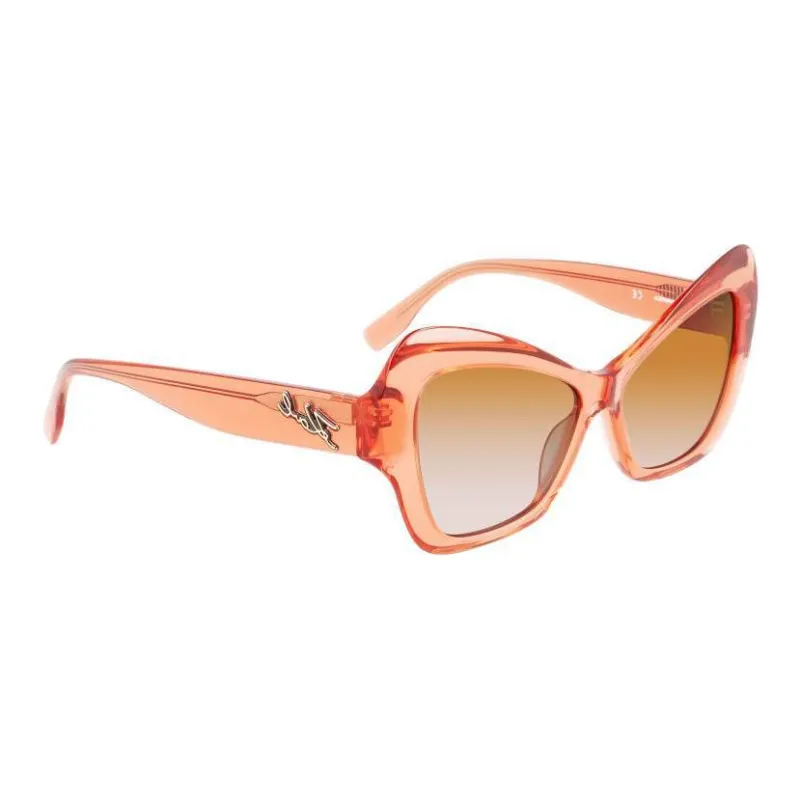 KARL LAGERFELD Acetate Square Sunglasses Women's Orange-1