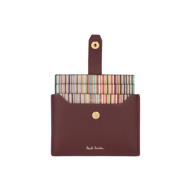 Paul Smith Signature Stripe pull Out Leather Card Holder-2