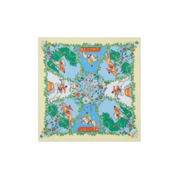 GUCCI Cotton Silk Scarves Unisex Multicolor