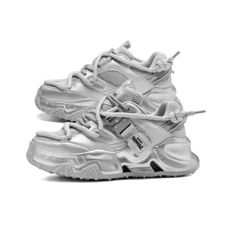 FAIRWHALE Slip Resistant, Abrasion Resistant, Lightweight Low Top Chunky Sneakers Unisex-4