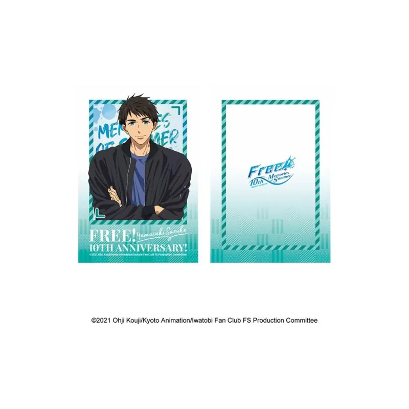 MOUXUYY Makoto Tachibana, Haruka Nanase Free 10th Anniversary Commemoration, Swim Men's Role Laser Photo Cards-10