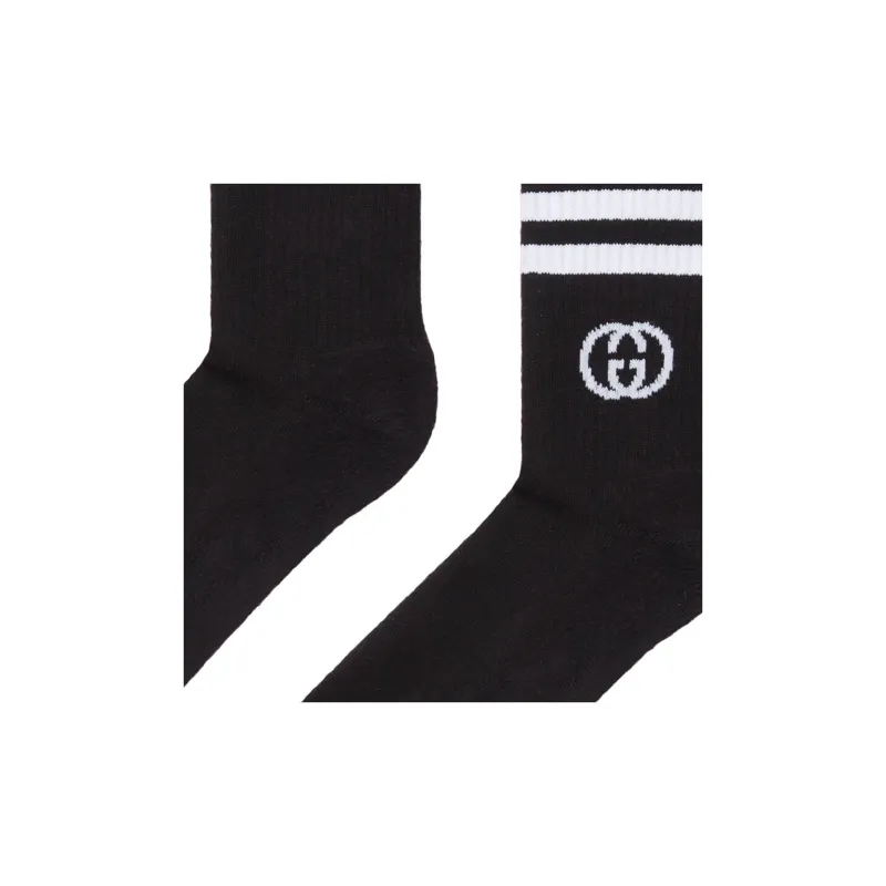 GUCCI X Adidas Ankle Socks Black/White-1