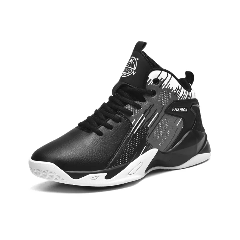 MUSNODO Cushioning, Slip Resistant, And Abrasion Resistant High Top Basketball Shoes Unisex Black White Mismatched-21
