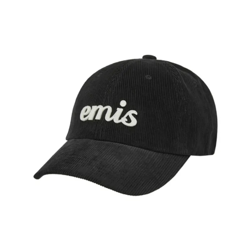 Emis Cotton, Corduroy Baseball Caps Unisex Black-0