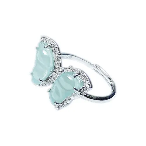 PUPAN Ice Glutinous Jadeite Rings Women's