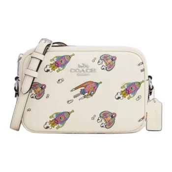 COACH Jamie Leather Camera Bag Shoulder Bag Crossbody Bag Small Size Women's Chalk Multicolor