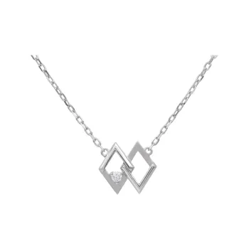 ICEWALD 925 Sterling Silver Gold Plated Diamond Necklaces Unisex Silver