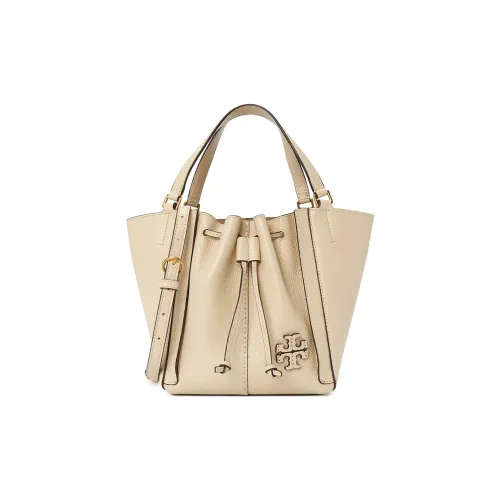TORY BSA53305942 McGraw Cow Leather Bucket Bag, Handbag, Crossbody Bag Women's Ecru