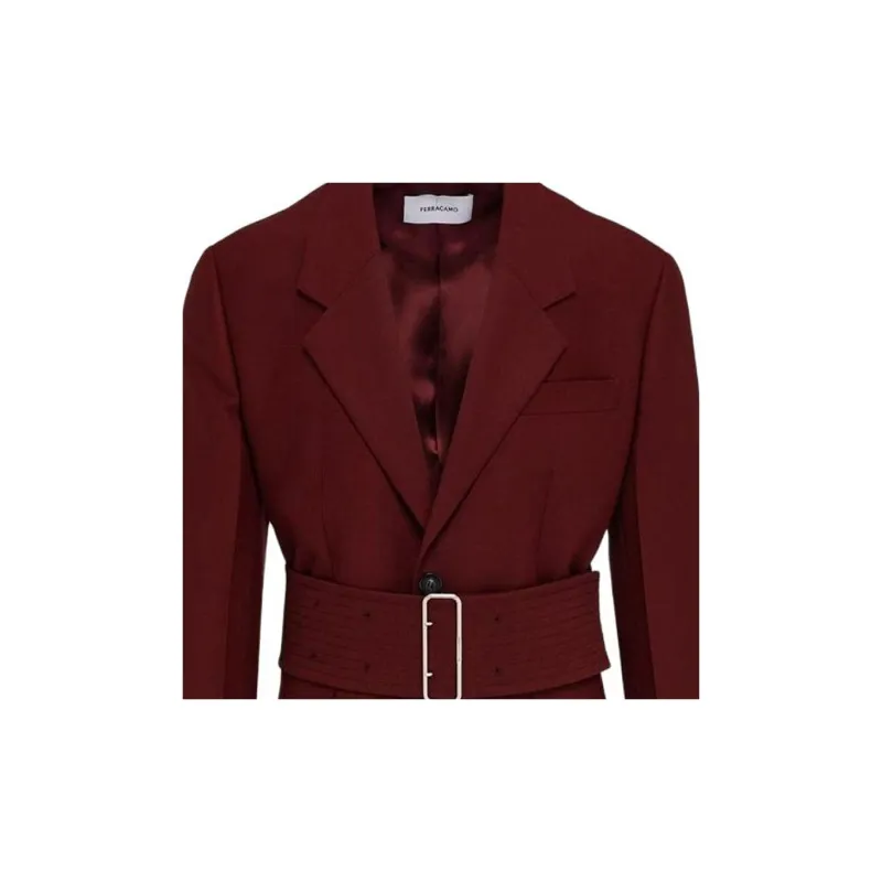 Ferragamo Belted Single Breasted Jacket-4