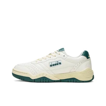 Diadora Wear Resistant Low Top Tennis Shoes Unisex White