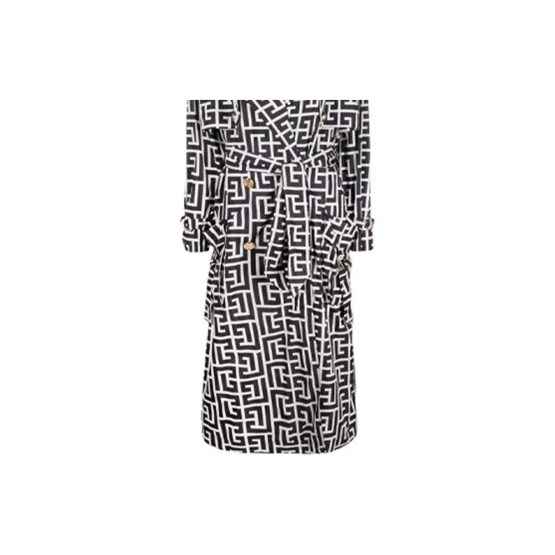 BALMAIN Trench Coat Women's Black-5