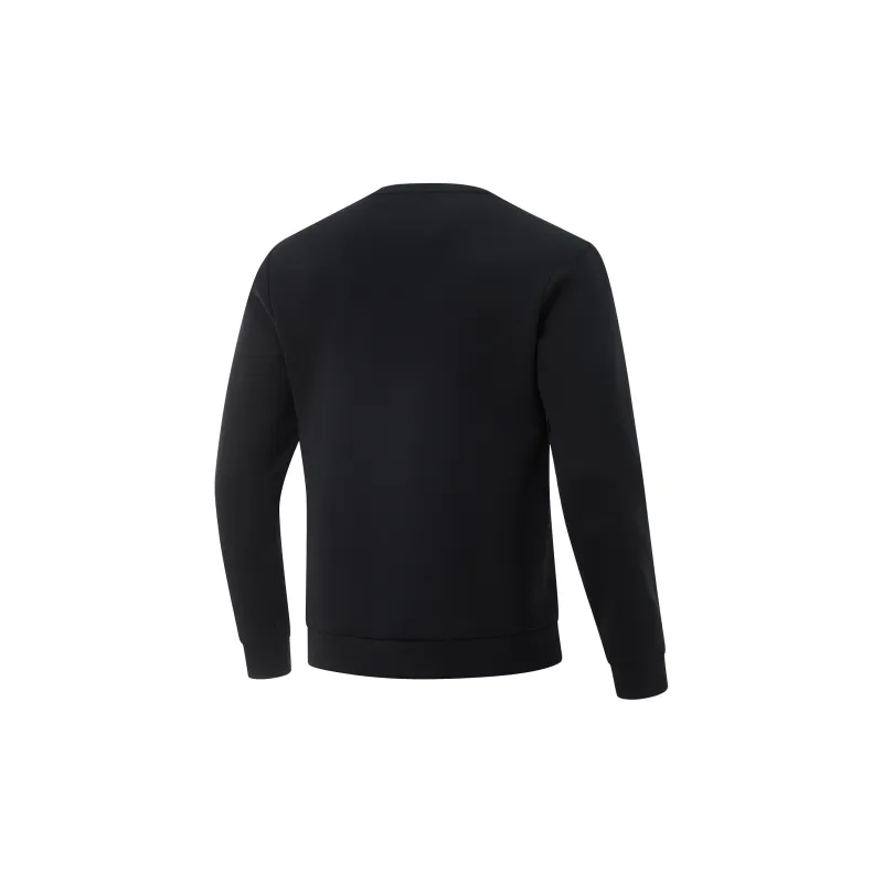 LiNing Fitness Series Sweatshirt Men's Black/Banana Leaf Green Embroidered-1
