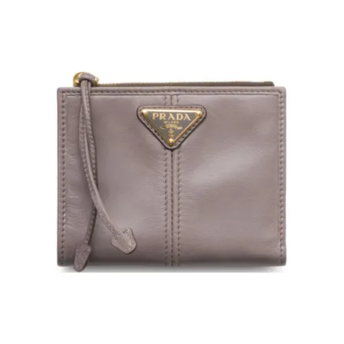 PRADA Little C Wallet Small Size Women's Taupe