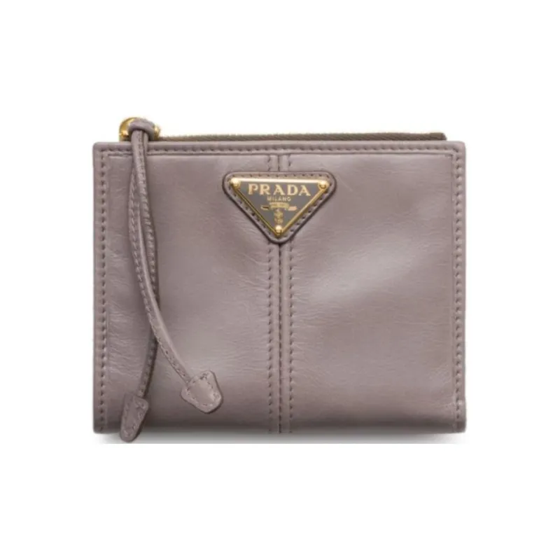 PRADA Little C Wallet Small Size Women's Taupe-0