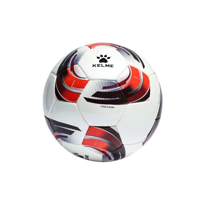 KELME Size 5 Ball Hand Stitched Soccer Ball PU Unisex White Red-2
