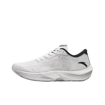 Anta Cushioning Wear Resistant Rebound Low Top Marathon Running Shoes Men's White Black