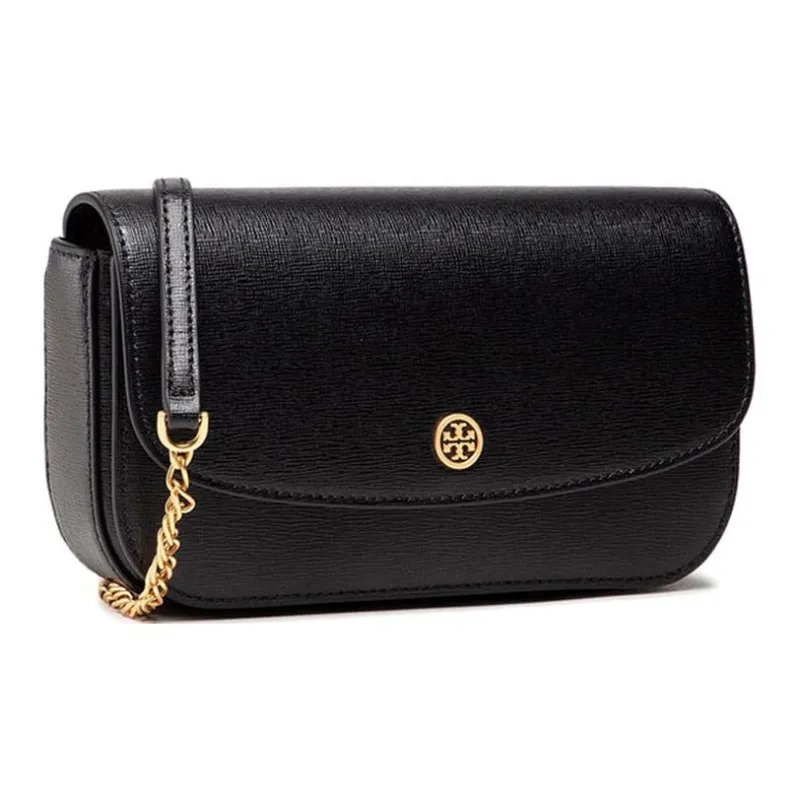 TORY BURCH Robinson Cow Leather Wallet Women's Black-1
