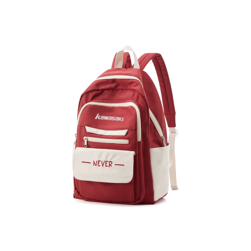 Kawasaki Fabric Backpack Unisex Khaki/Red/Black-11