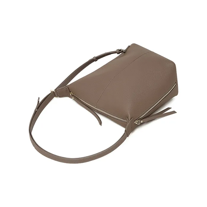 Carnival Keep Cow Leather Portable Backpack Shoulder Bag Regular Women's Elephant Gray/Black/Caramel-2