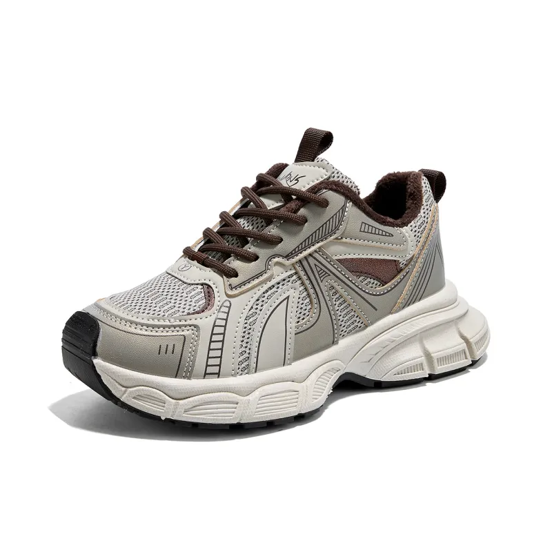 La Chapelle Low Top Chunky Sneakers Women's Khaki-1