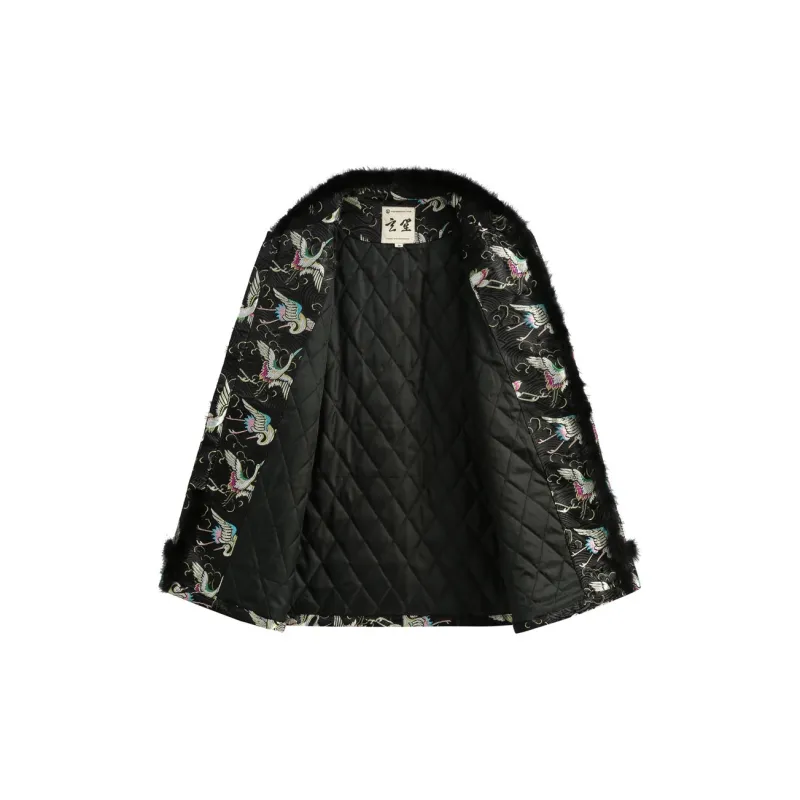 XUANSHENG Puffer Jacket Men's Thousand Paper Cranes-1