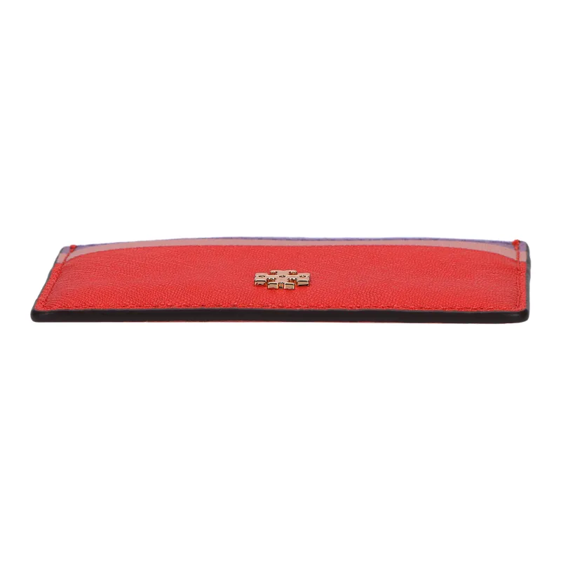 TORY BURCH Emerson Cow Leather Card Holder Card Holder Mini Women's Purple Pink Multicolor-3