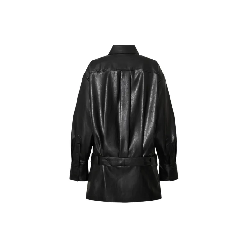 MOCO Leather Jacket Women's Black-1