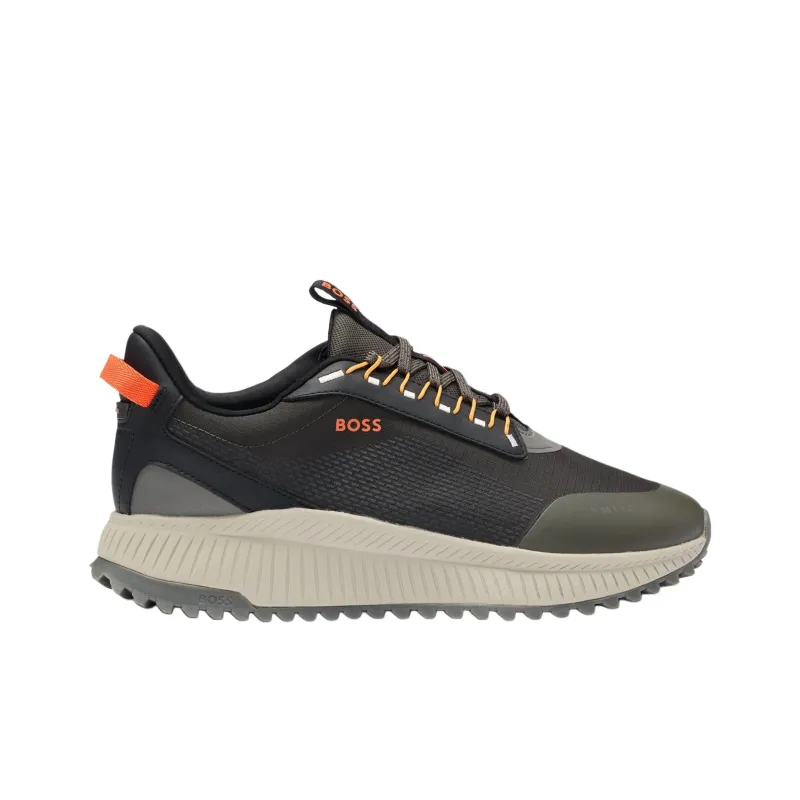 HUGO BOSS Low Top Running Shoes Men's Dark Gray-1