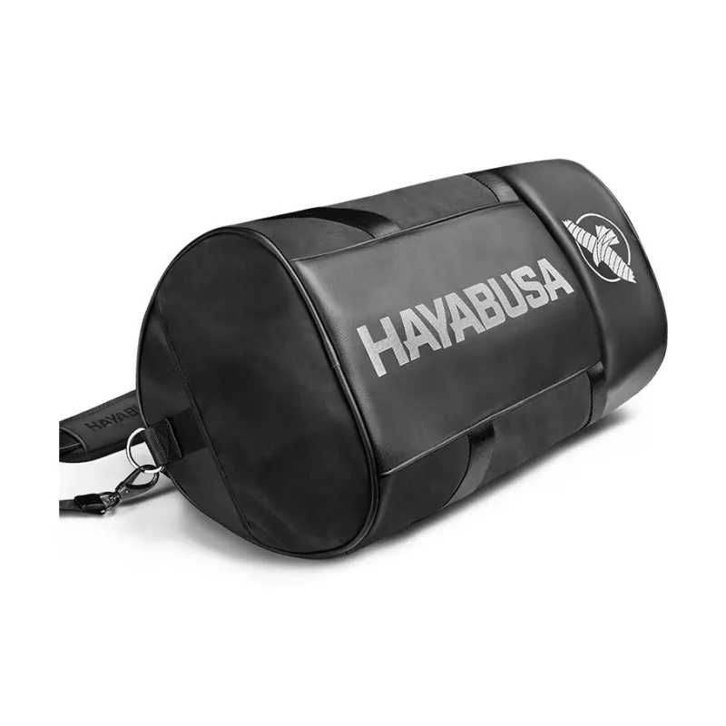 HAYABUSA Falcon Genuine Leather Martial Arts Equipment Bag, Portable Crossbody Bag, Travel Bag Unisex Black-2