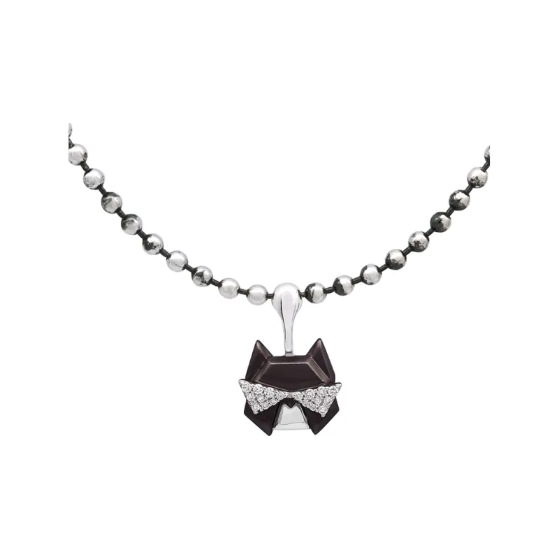 ICEWALD 925 Sterling Silver 18K Gold Plated Diamond Pendants Unisex Black-0
