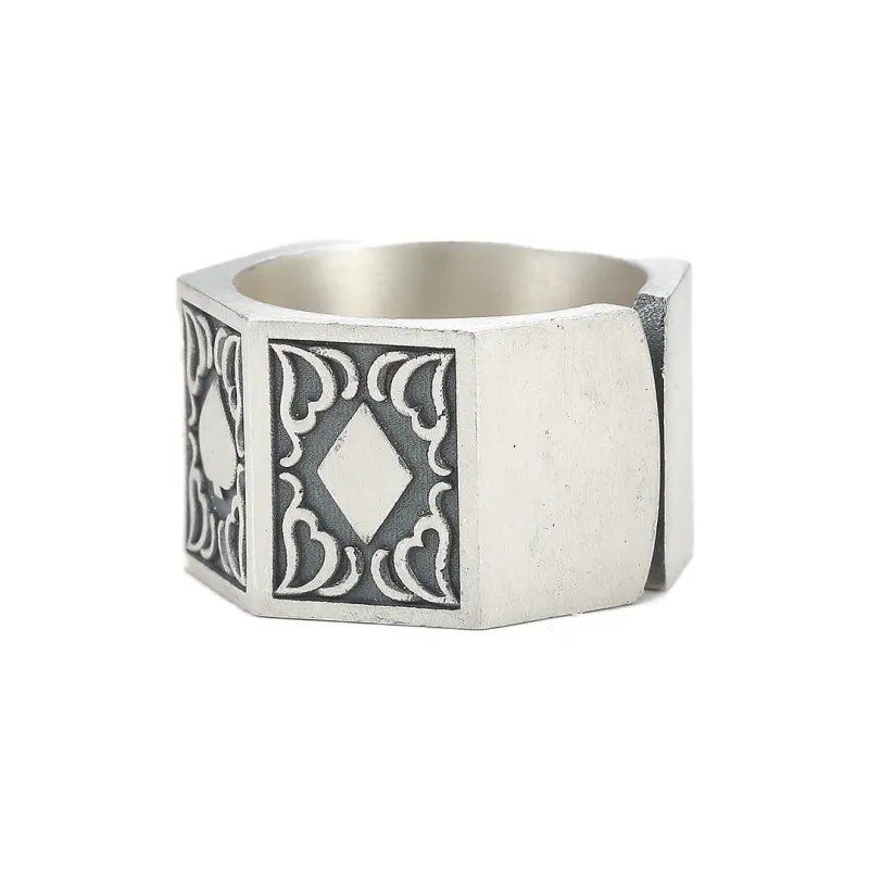 Ruibeila 990 Foot Silver Rings Men's-4
