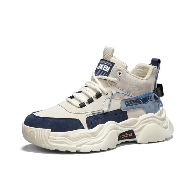 JKEM Cushioned Slip-Resistant Abrasion-Resistant High-Top Chunky Sneakers Men's-11